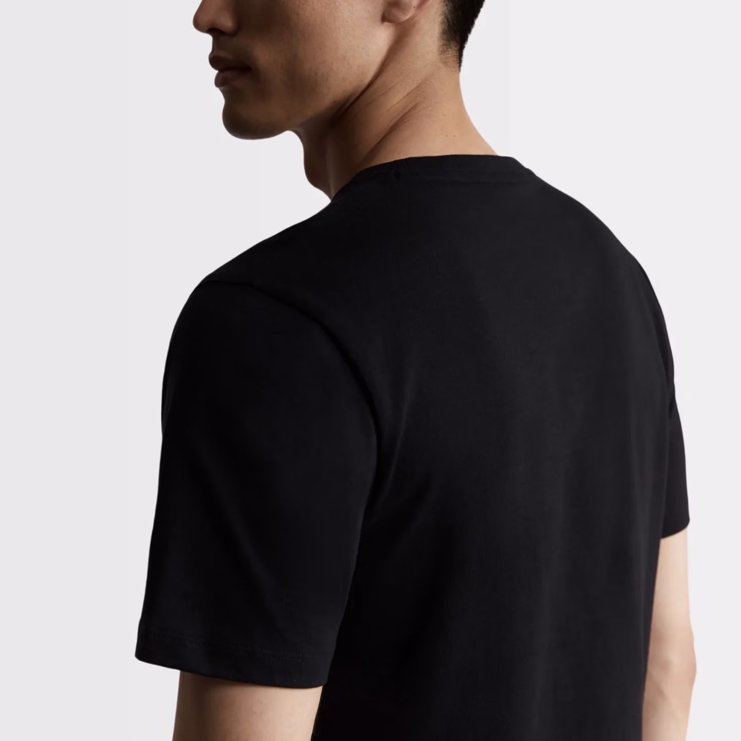 T.M.Lewin model wearing t-shirt