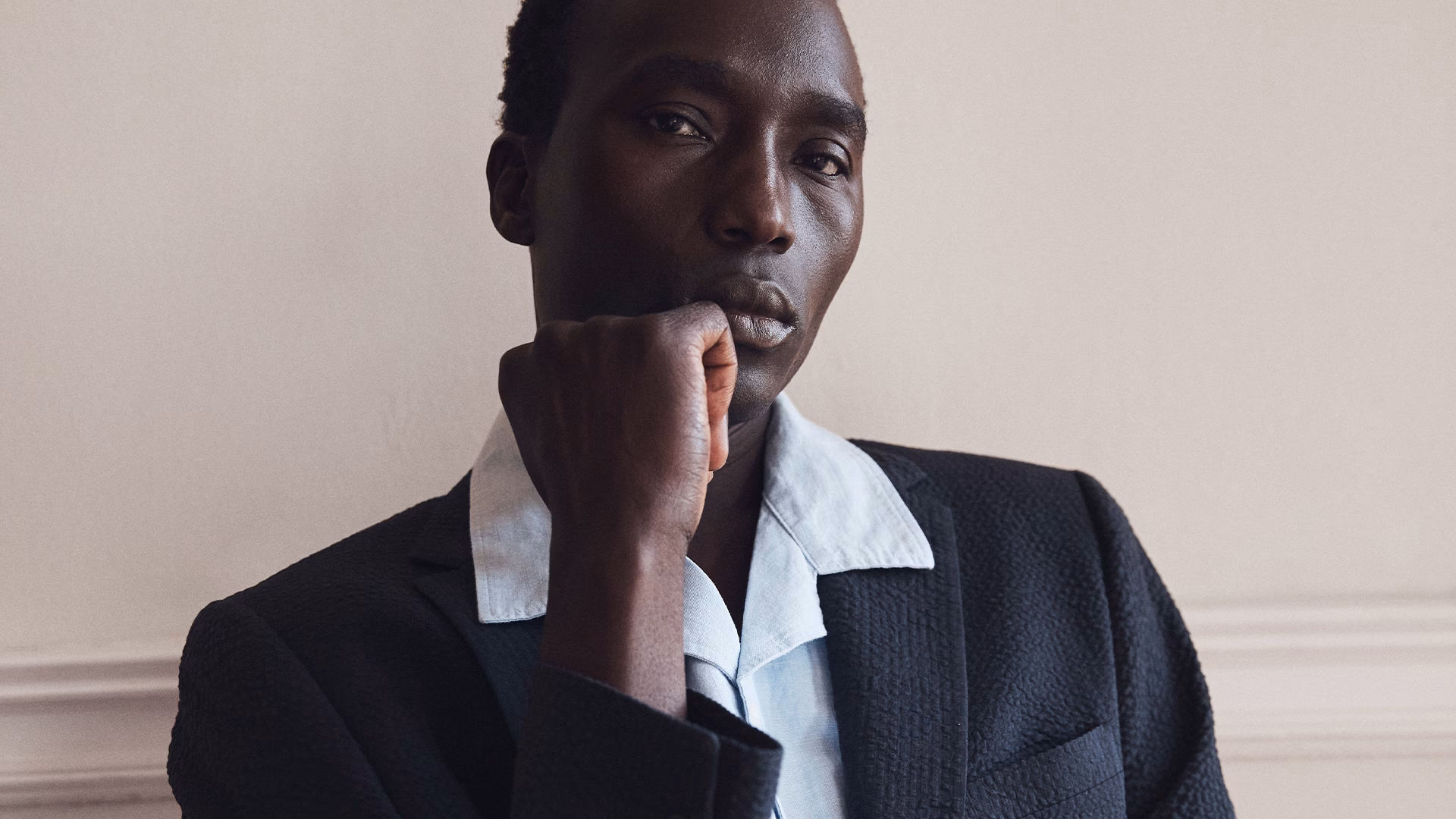 T.M.Lewin model wearing a suit